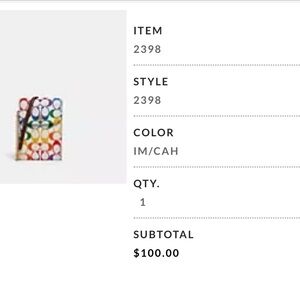 Coach Rachel Phone Crossbody in Signature Rainbow Canvas